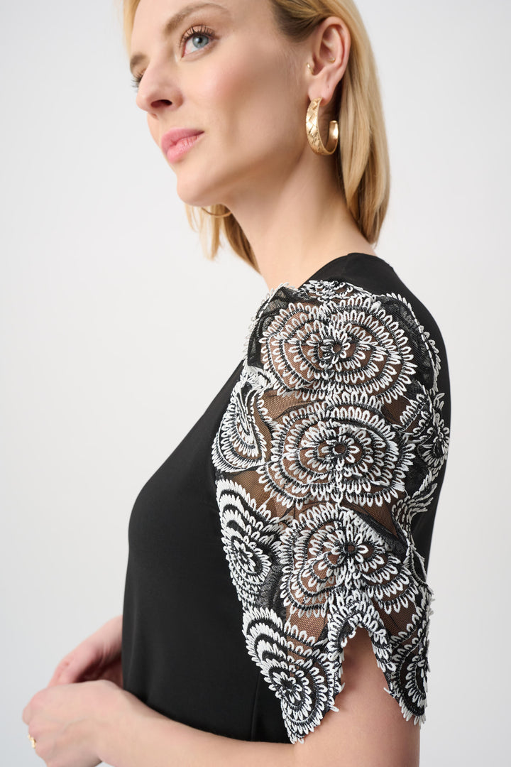 Silky Knit Novelty Sleeve Top Style 263028