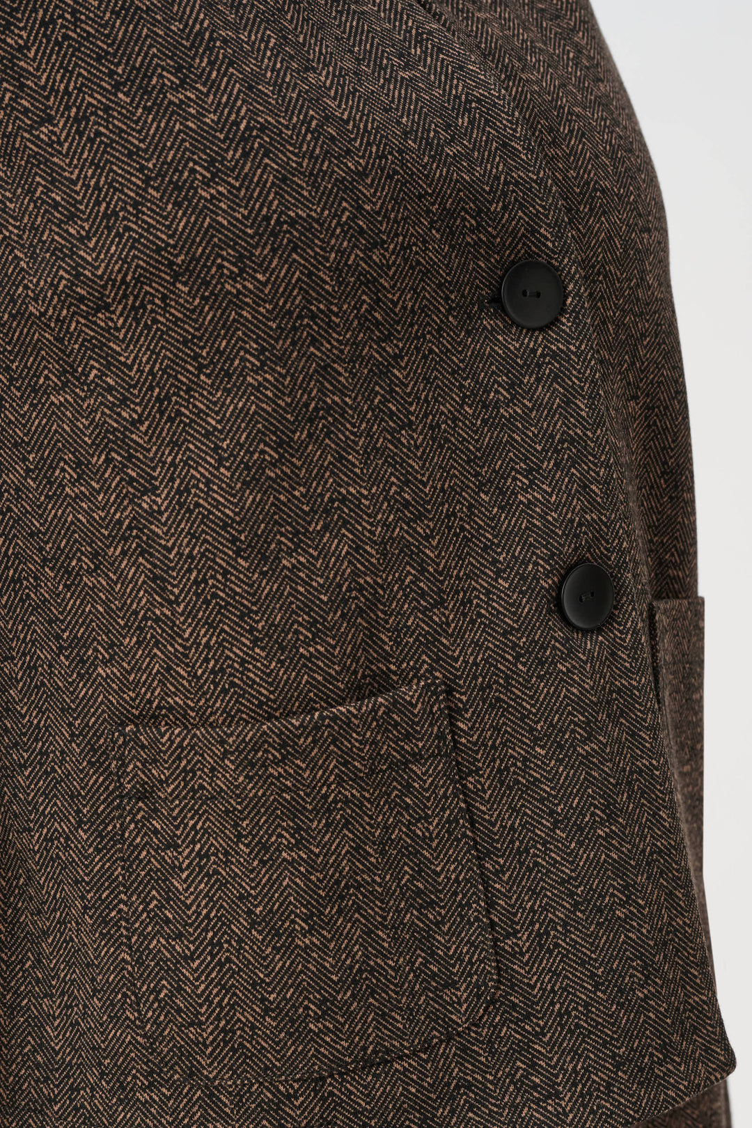 Herringbone Stand-Collar Blazer Style 263030