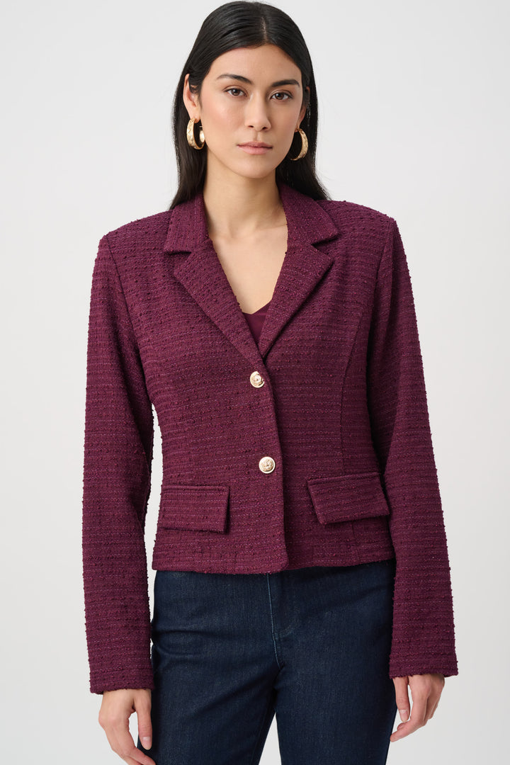 Boucle Notched Collar Blazer Style 263033