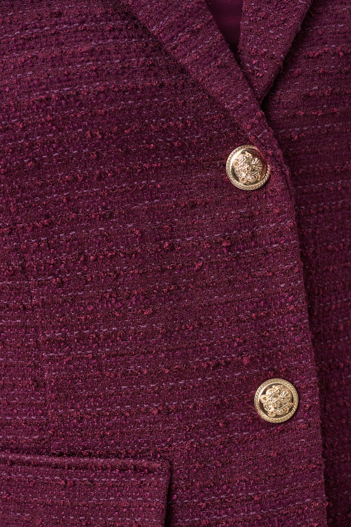 Boucle Notched Collar Blazer Style 263033