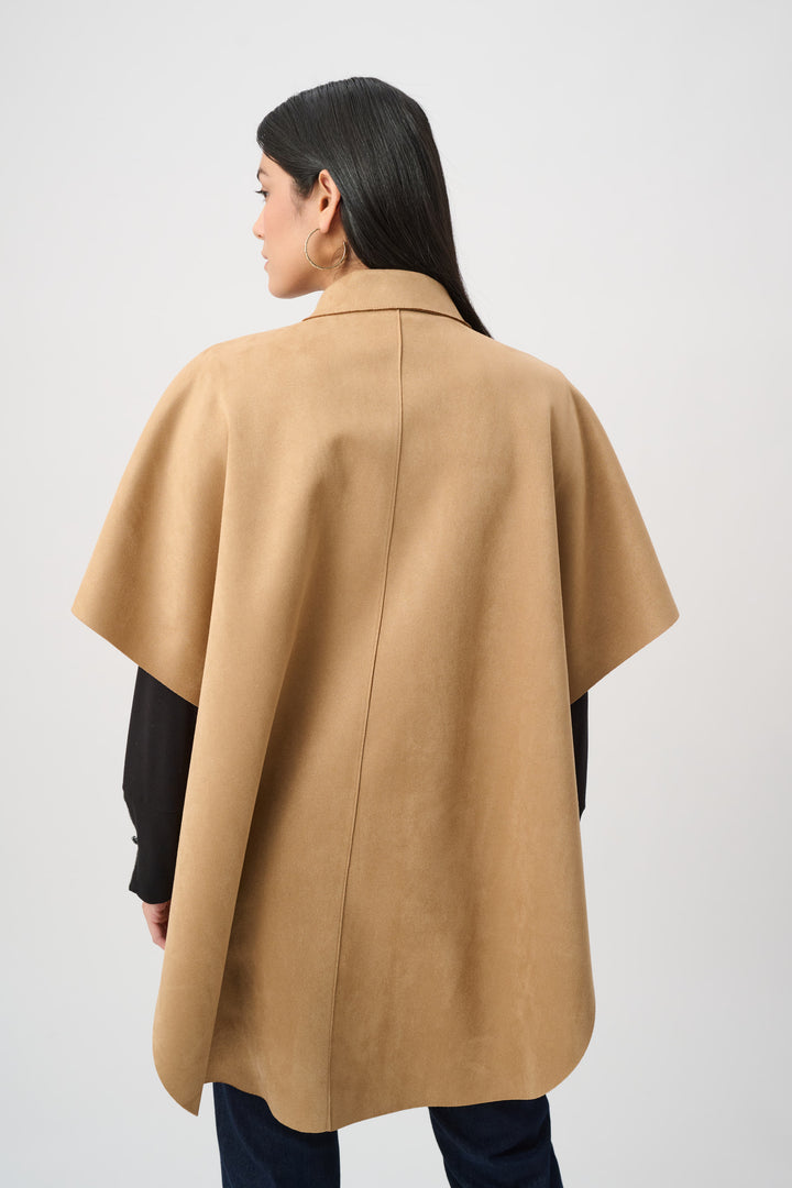 Scuba Suede Poncho Jacket Style 263037