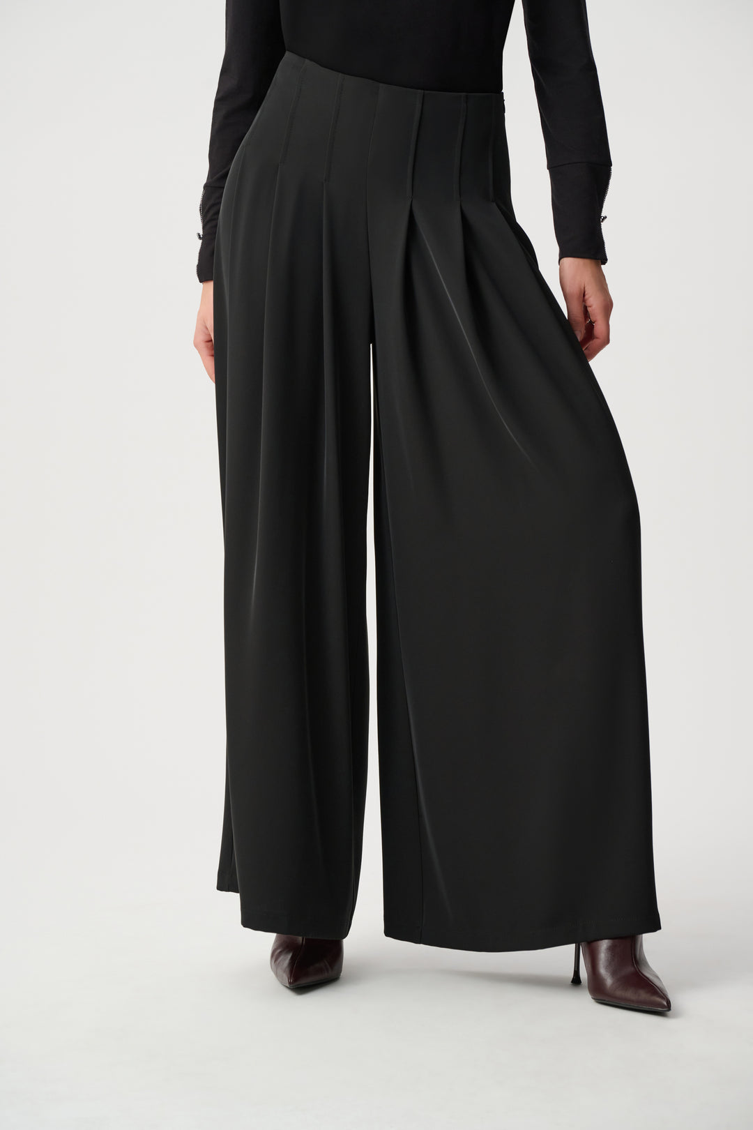 Woven Twill Wide-Leg Pants Style 263040