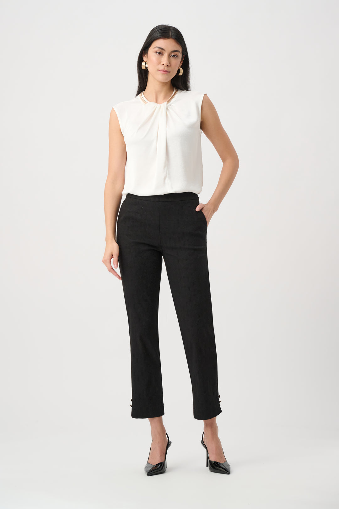 Jacquard Slim Fit Pull-On Pants Style 263042