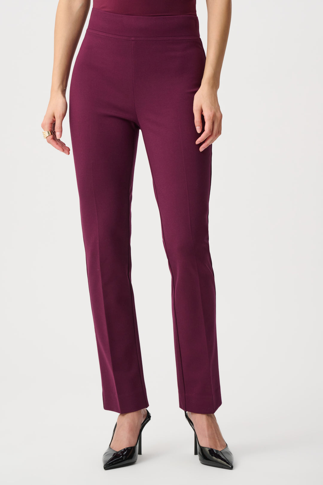 Heavy Knit Straight Pull-On Pants Style 263045