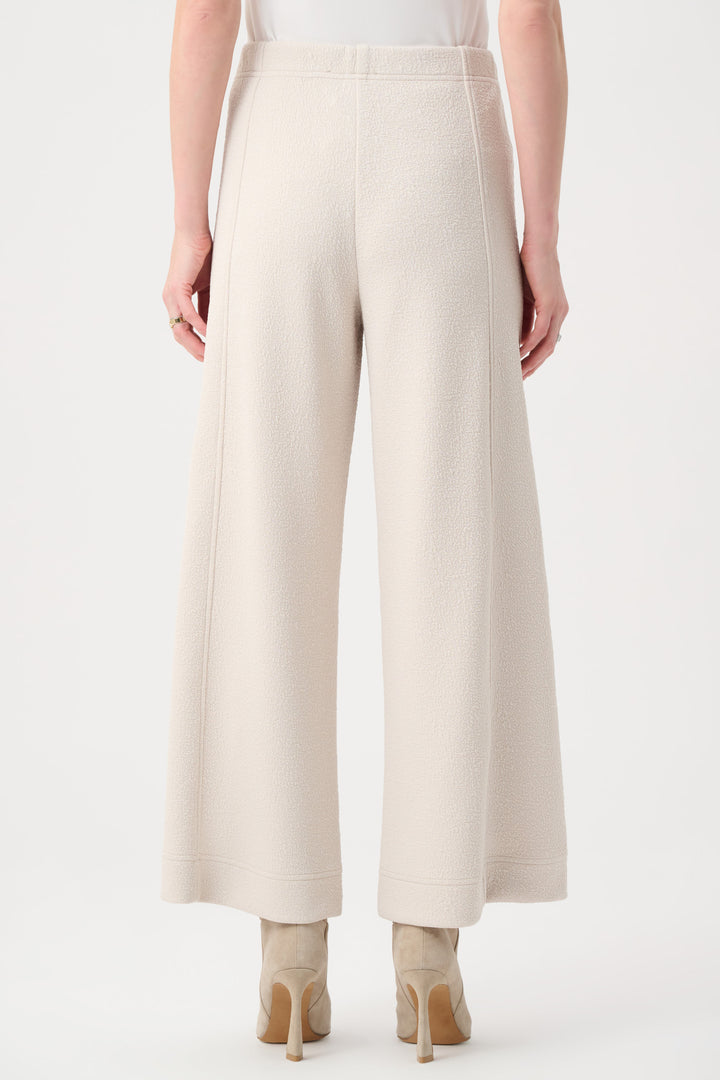 Textured Knit Jacquard Culotte Pants With Pin-Tuck Detail Style 263047