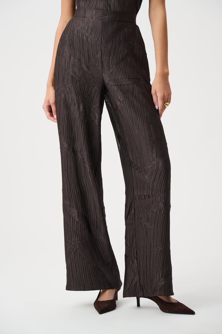 Pleated Satin Pull-On Wide-Leg Pants Style 263052