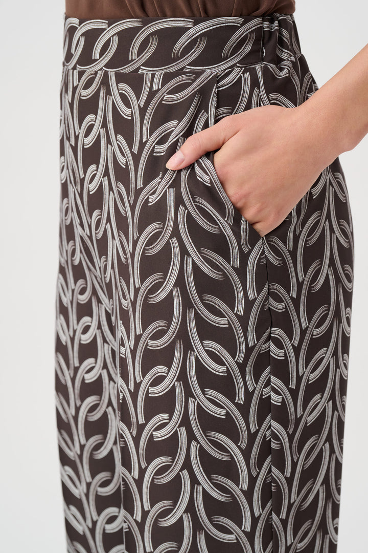 Recycled Woven Chain Print Pull-On Pants Style 263058
