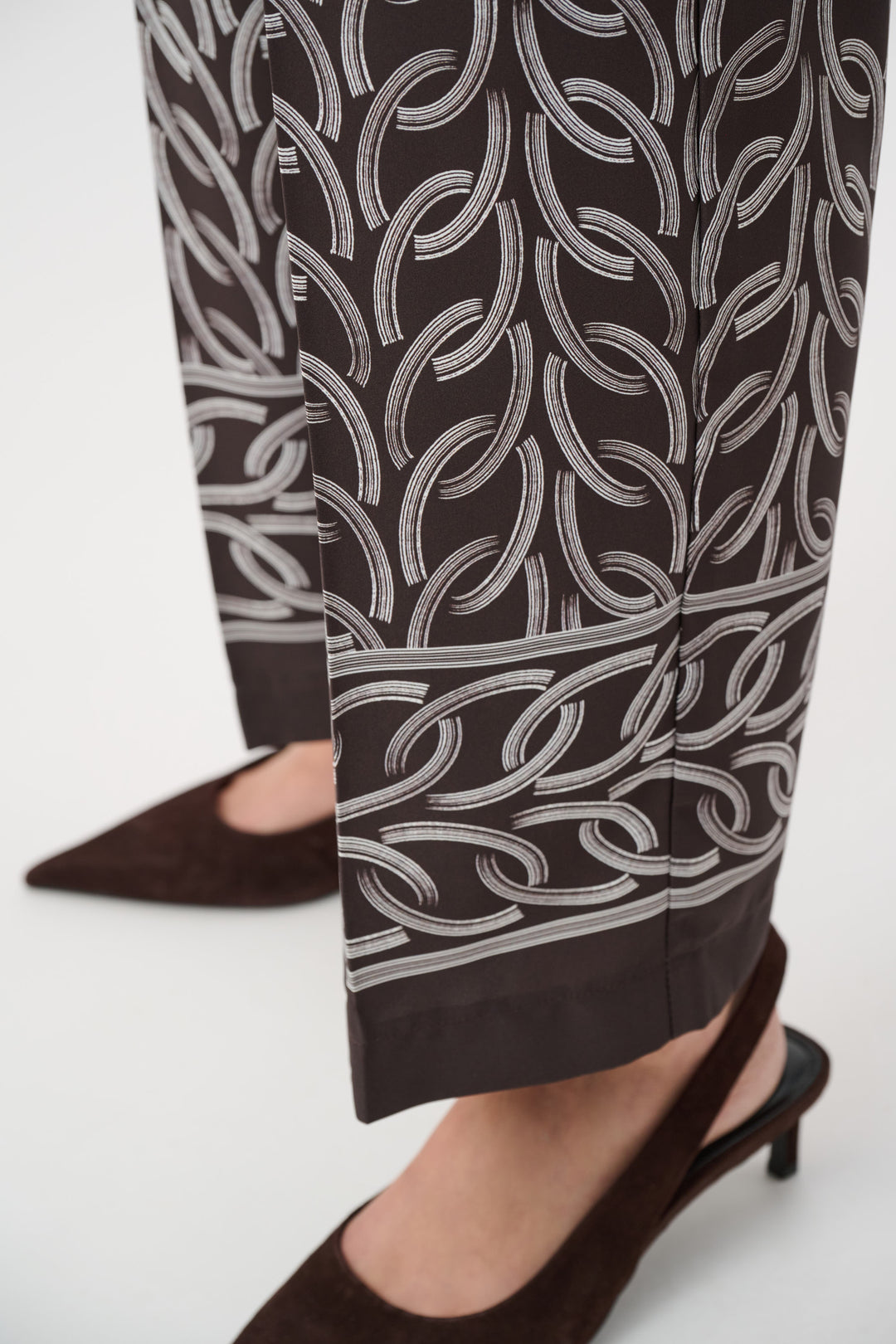 Recycled Woven Chain Print Pull-On Pants Style 263058