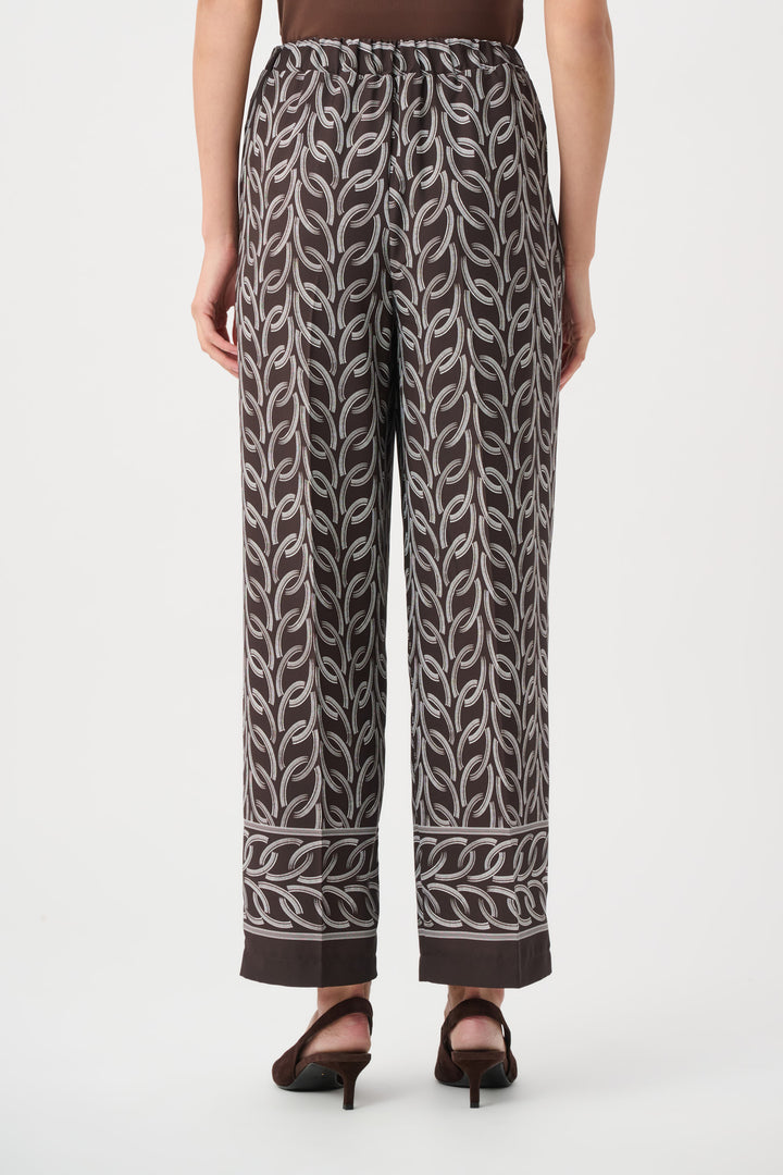 Recycled Woven Chain Print Pull-On Pants Style 263058