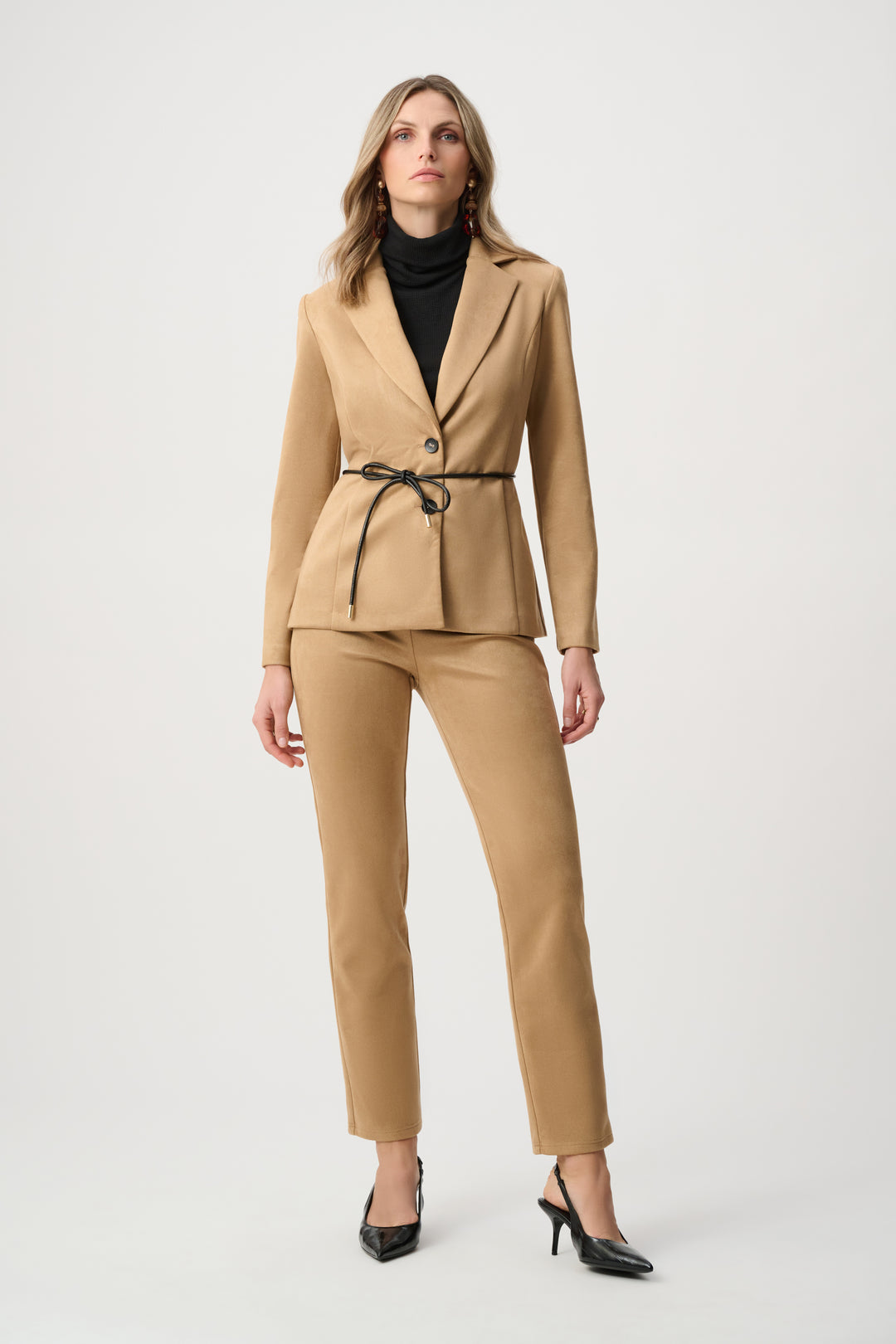 Scuba Suede Slim-Fit Pull-On Pants Style 263060
