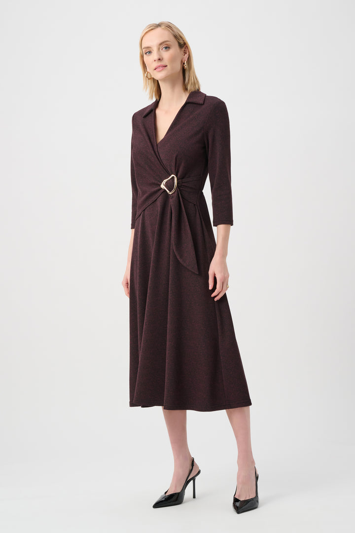 Herringbone Fit And Flare Wrap Dress Style 263061