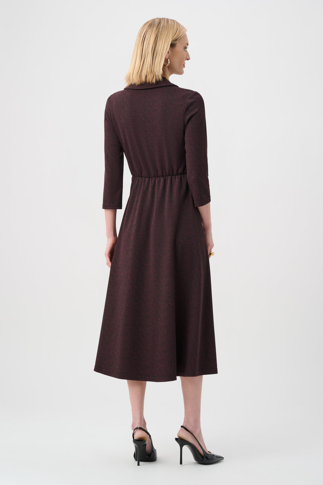 Herringbone Fit And Flare Wrap Dress Style 263061