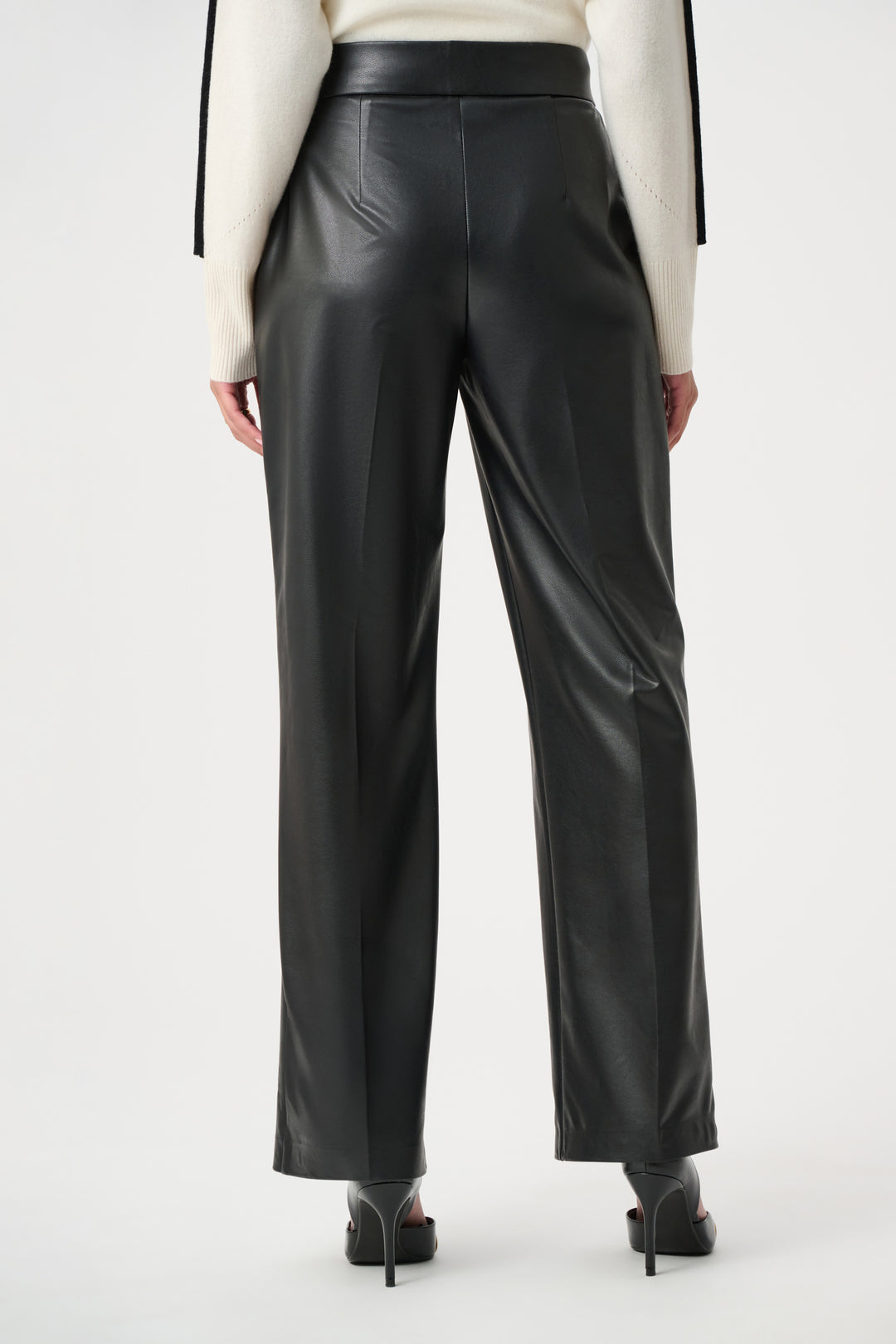 Leatherette Wide-Leg Pull-On Pants Style 263063