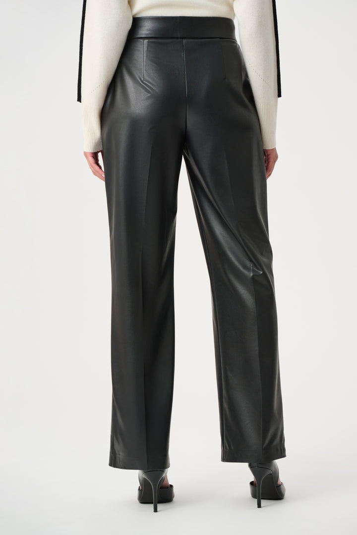 Leatherette Wide-Leg Pull-On Pants Style 263063