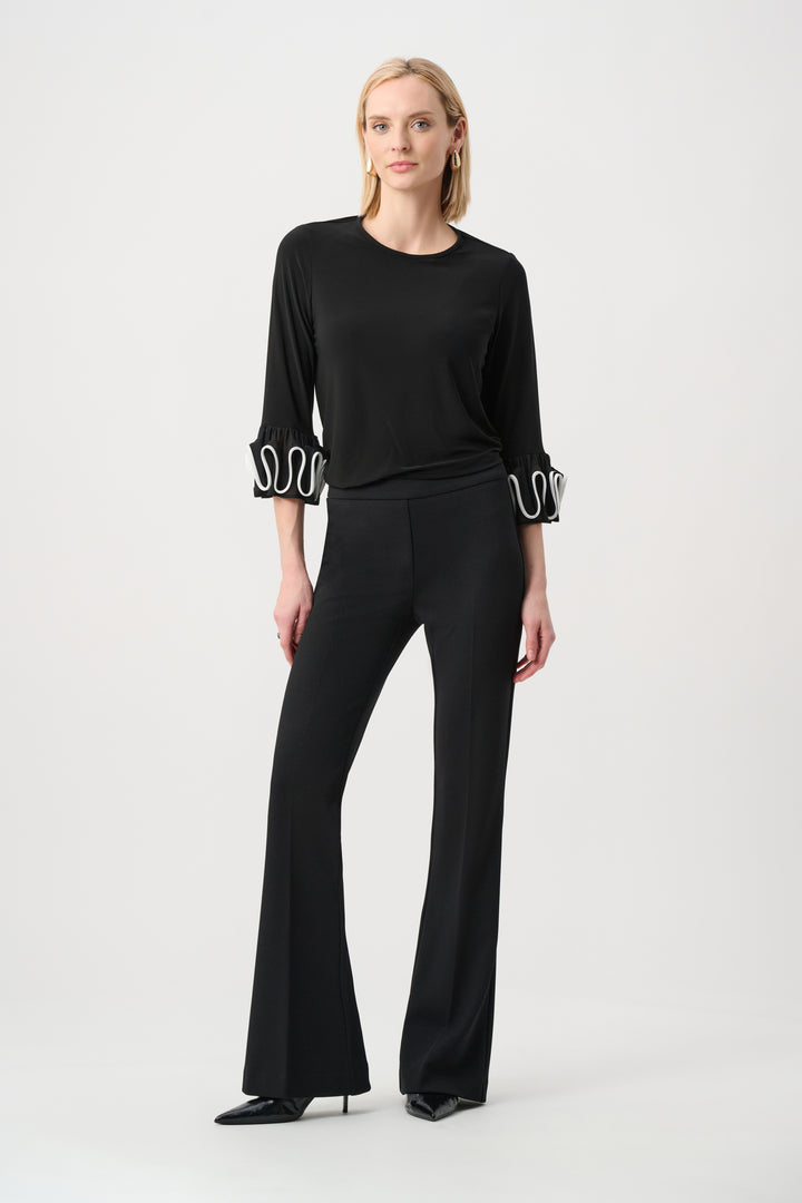Silky Knit Ruffled-Cuff Top Style 263066
