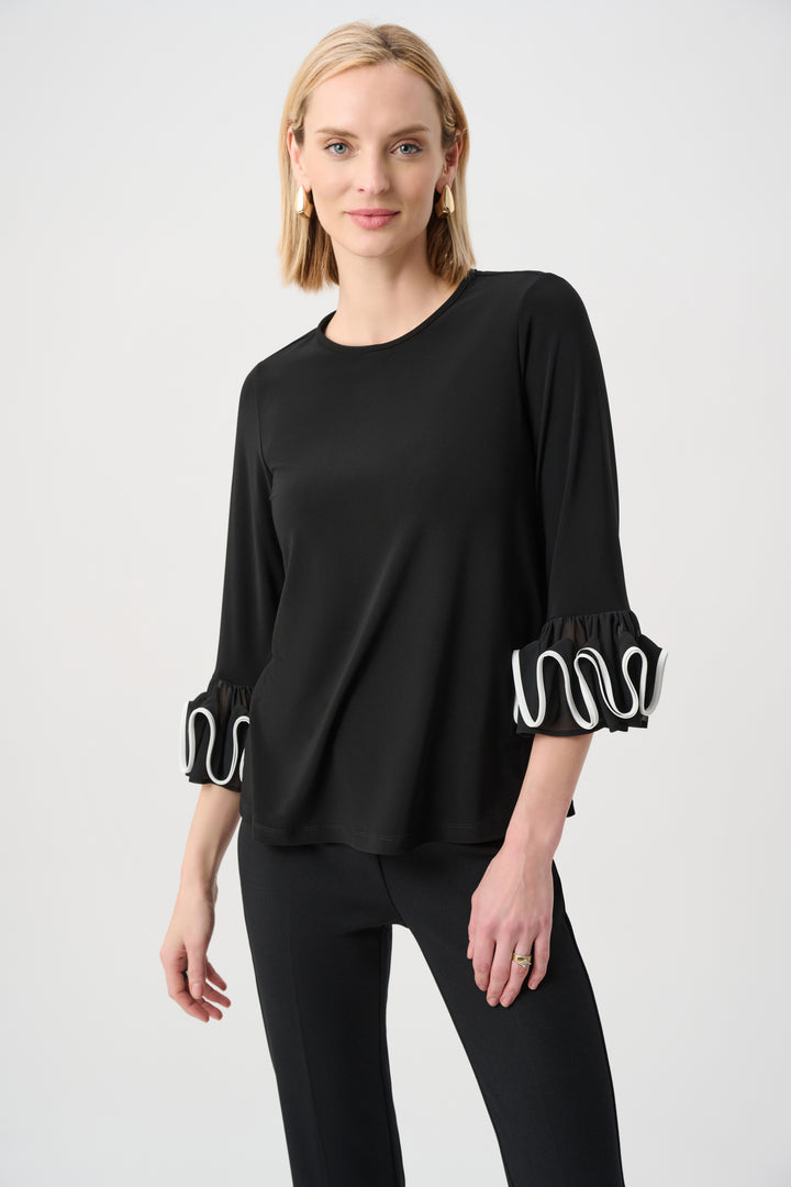 Silky Knit Ruffled-Cuff Top Style 263066