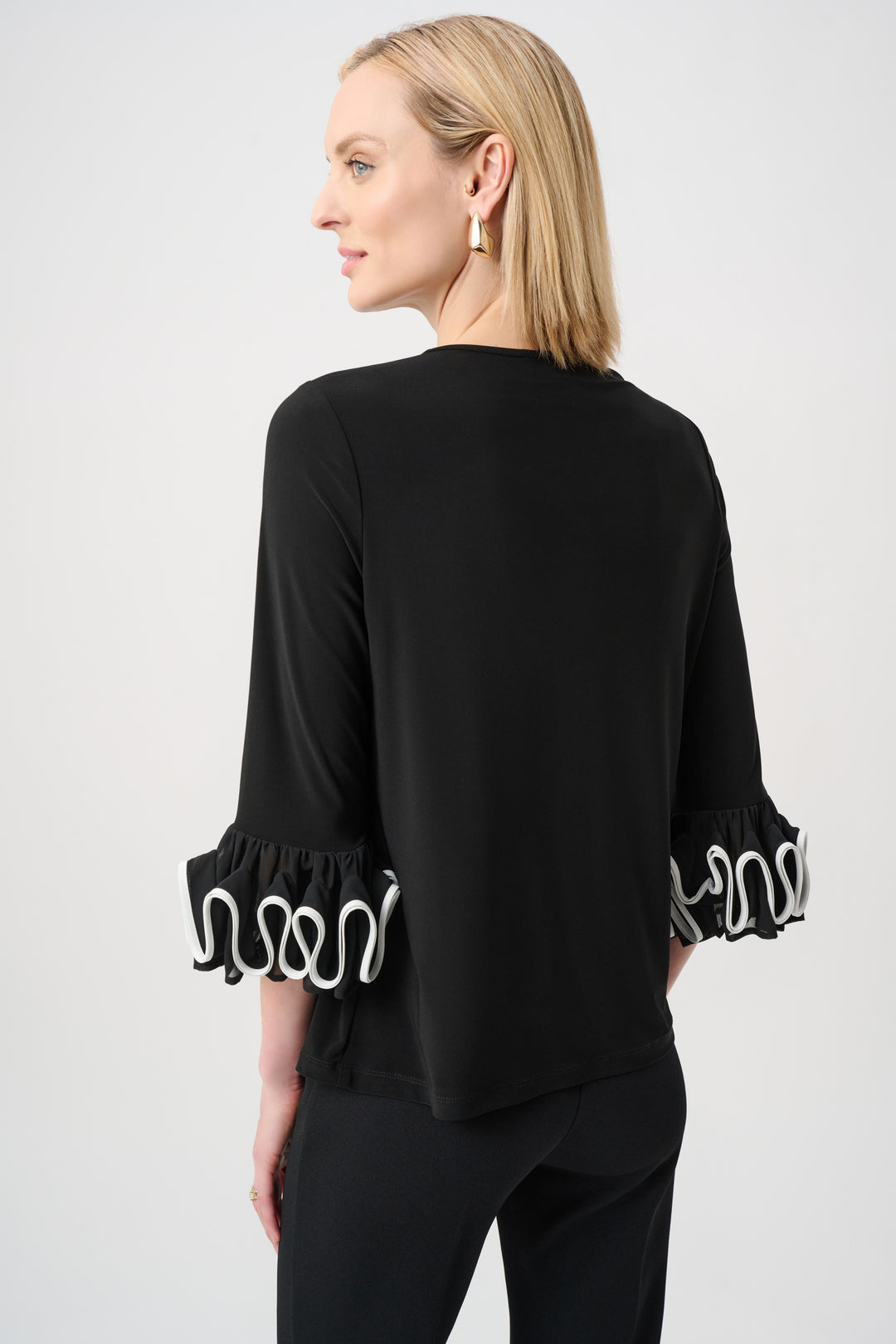 Silky Knit Ruffled-Cuff Top Style 263066