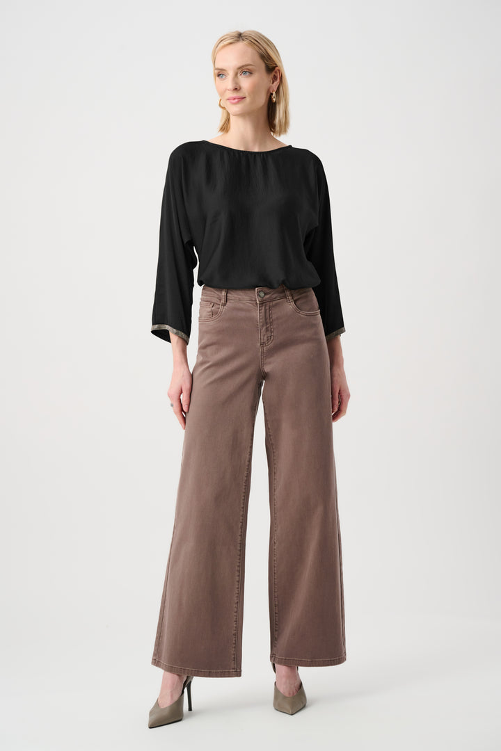 Recycled Satin Boat-Neck Tunic Style 263069