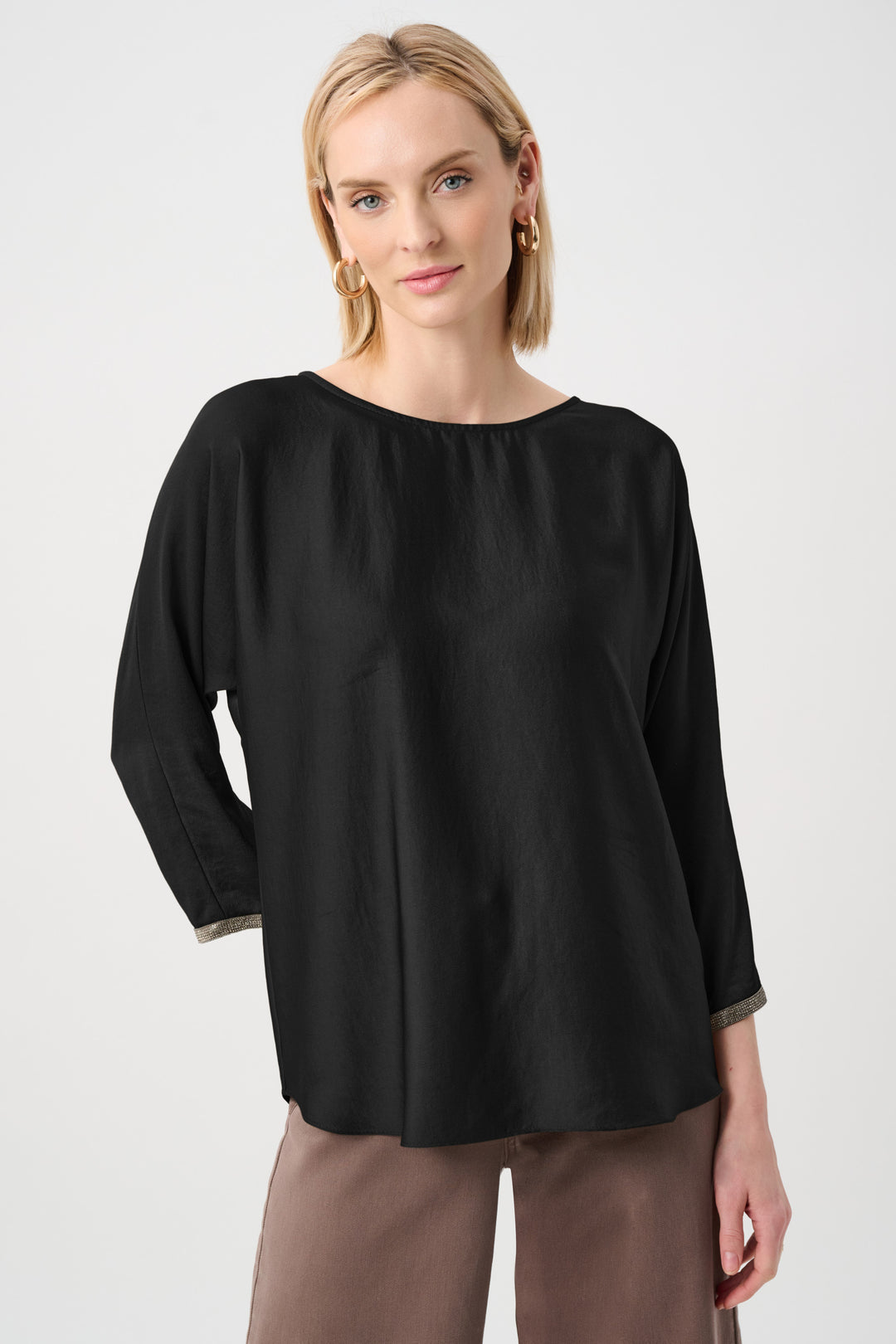 Recycled Satin Boat-Neck Tunic Style 263069