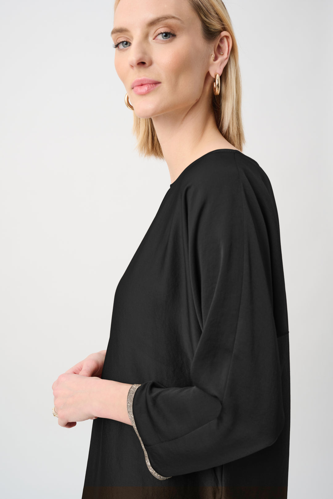 Recycled Satin Boat-Neck Tunic Style 263069