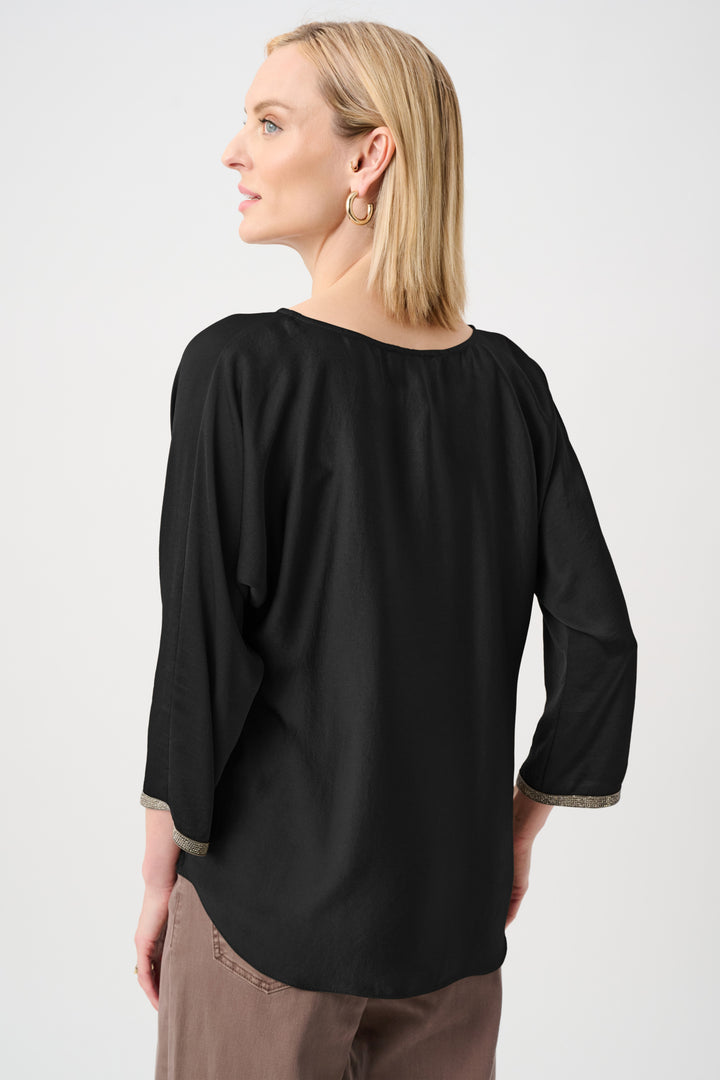 Recycled Satin Boat-Neck Tunic Style 263069