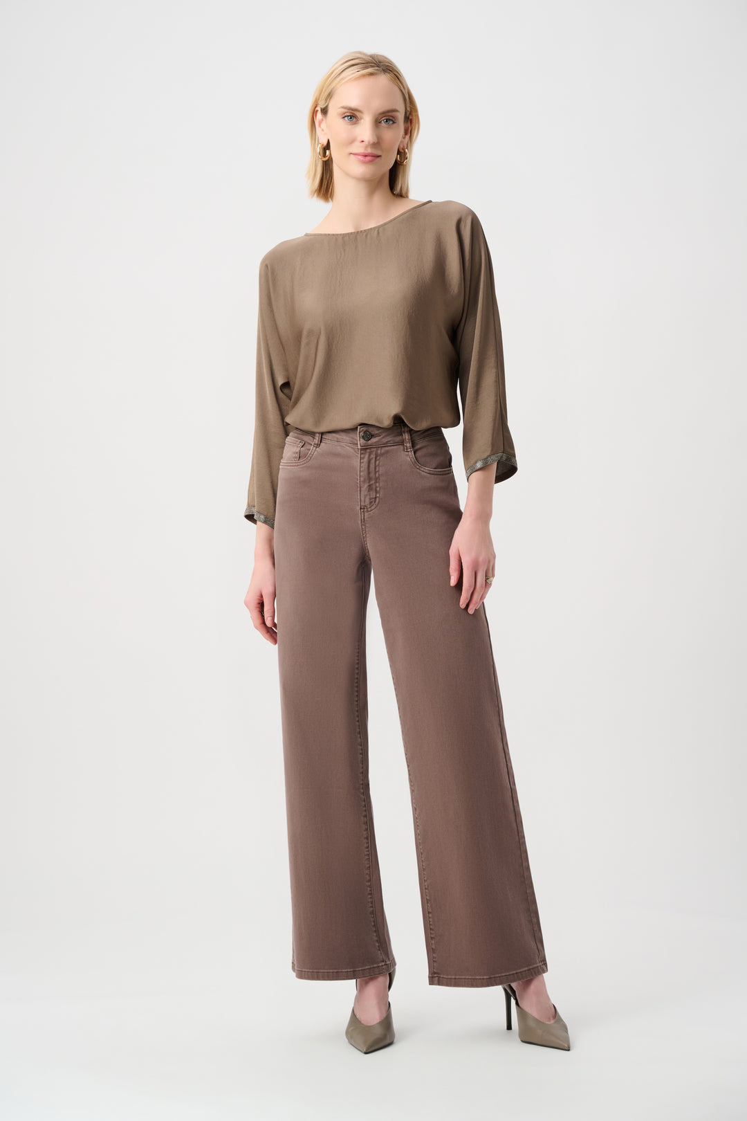 Recycled Satin Boat-Neck Tunic Style 263069