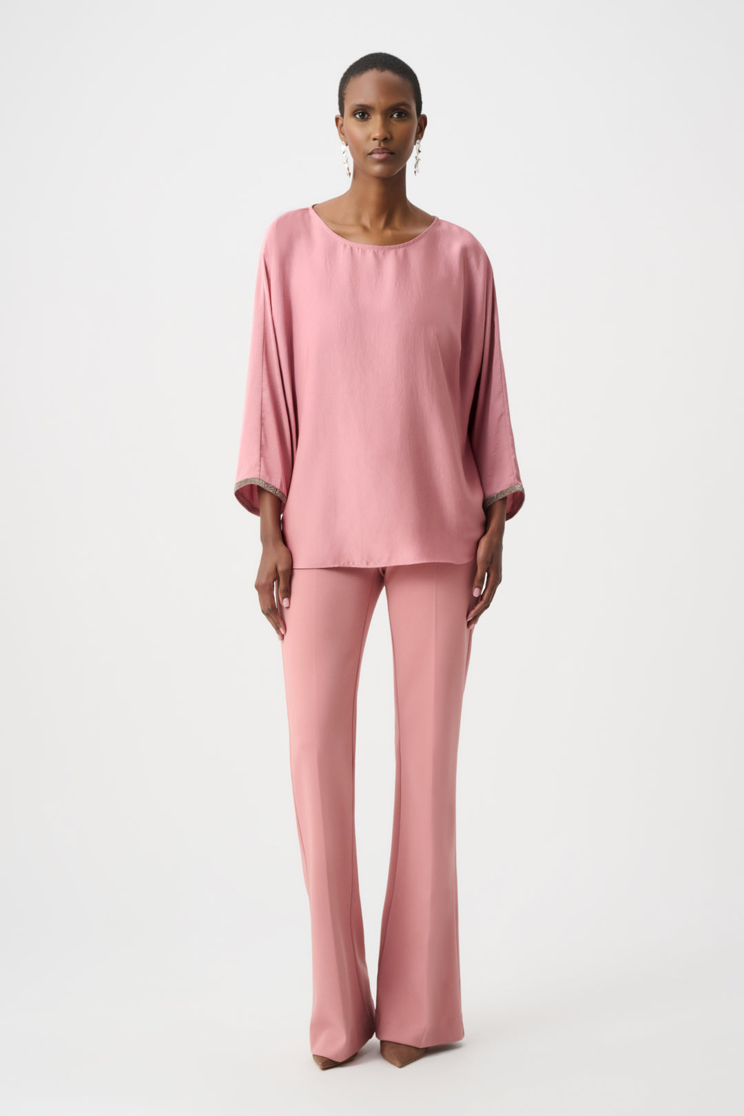 Recycled Satin Boat-Neck Tunic Style 263069