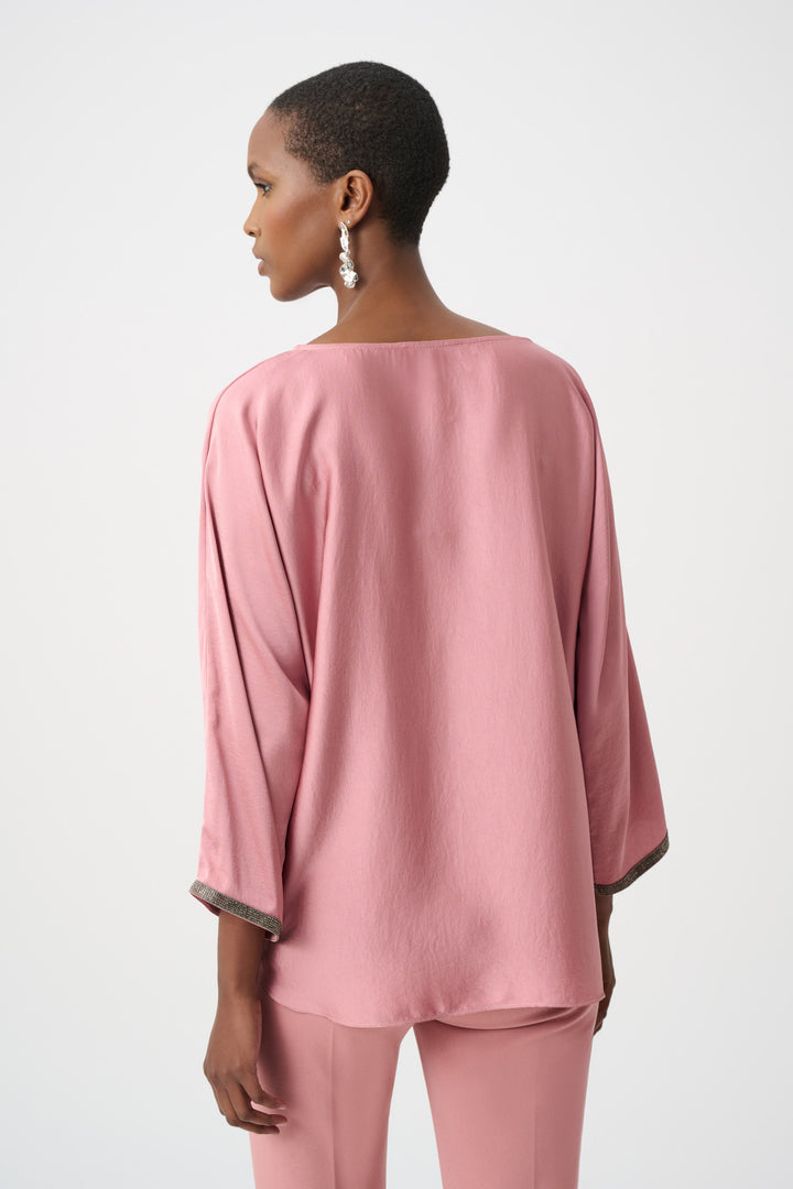 Recycled Satin Boat-Neck Tunic Style 263069