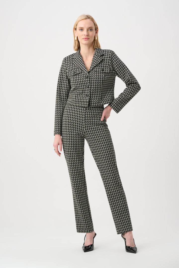 Jacquard Geometric Straight Pull-On Pants Style 263073
