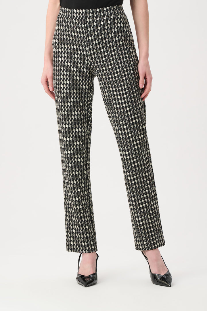 Jacquard Geometric Straight Pull-On Pants Style 263073