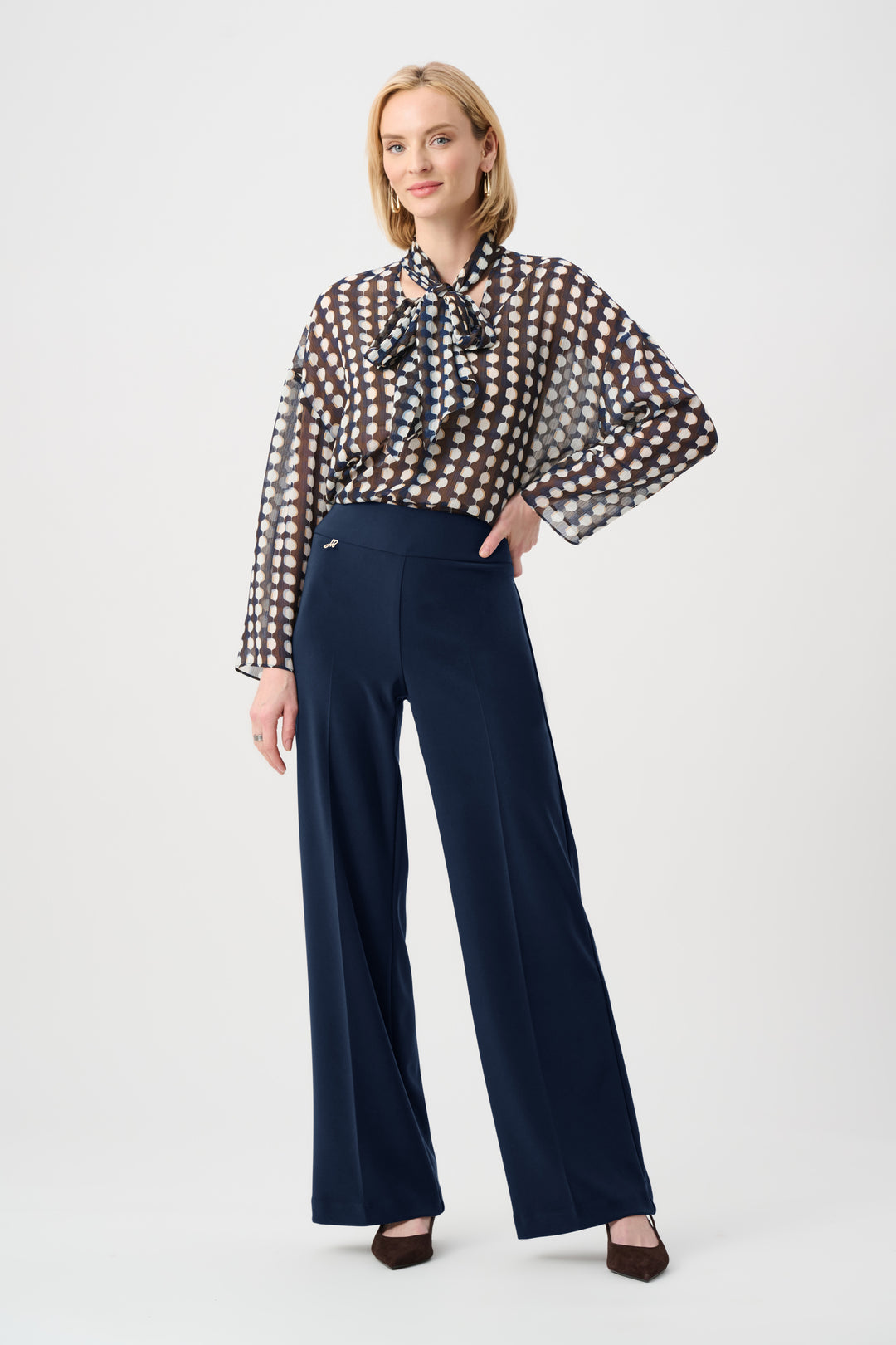 Silky Knit Wide-Leg Pull-On Pants Style 263074
