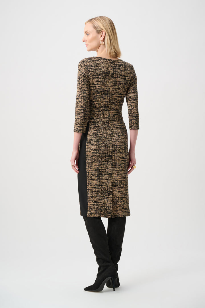 Abstract Jacquard Knit Sheath Dress Style 263076
