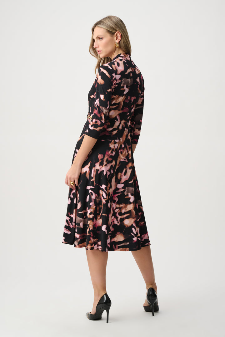 Printed Silky Knit Fit And Flare Dress Style 263077