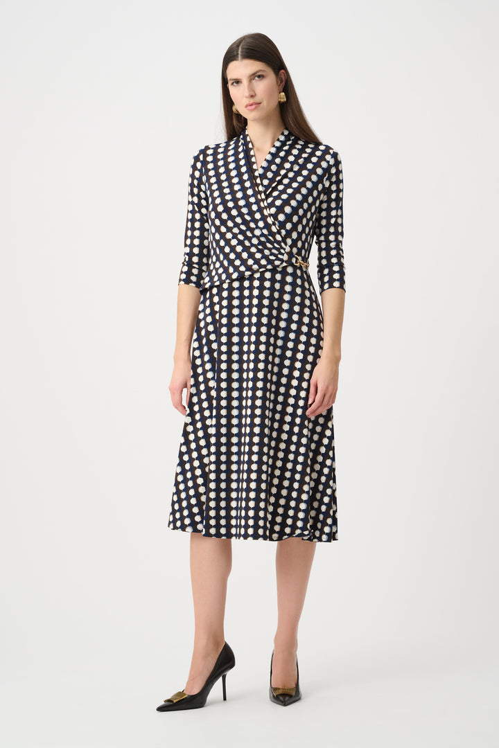 Printed Silky Knit Fit And Flare Dress Style 263077