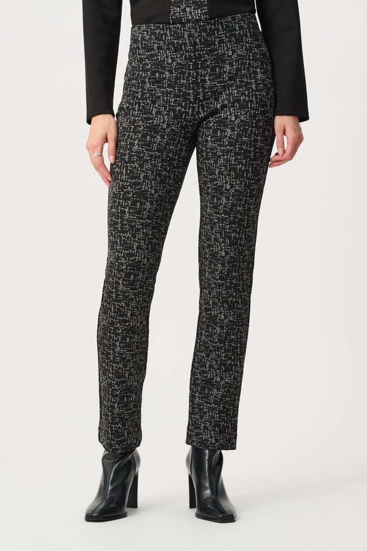 Abstract Jacquard Straight Pull-On Pants Style 263079