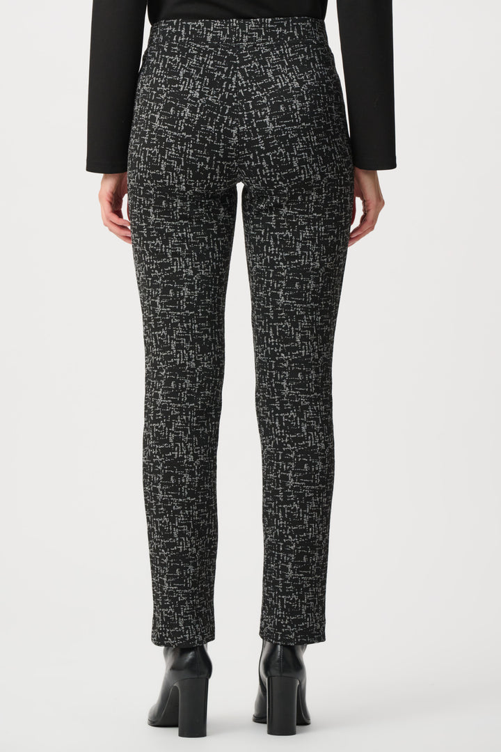 Abstract Jacquard Straight Pull-On Pants Style 263079