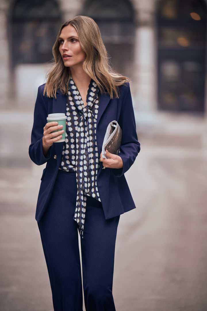 Scuba Crepe Fitted Blazer Style 263086