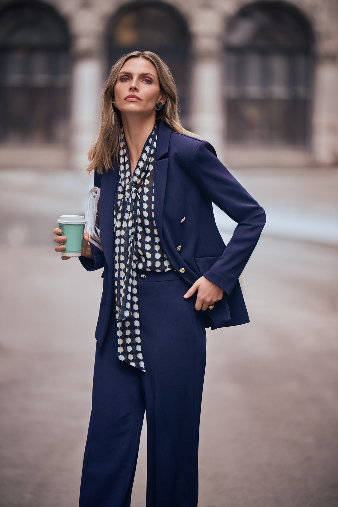 Scuba Crepe Fitted Blazer Style 263086