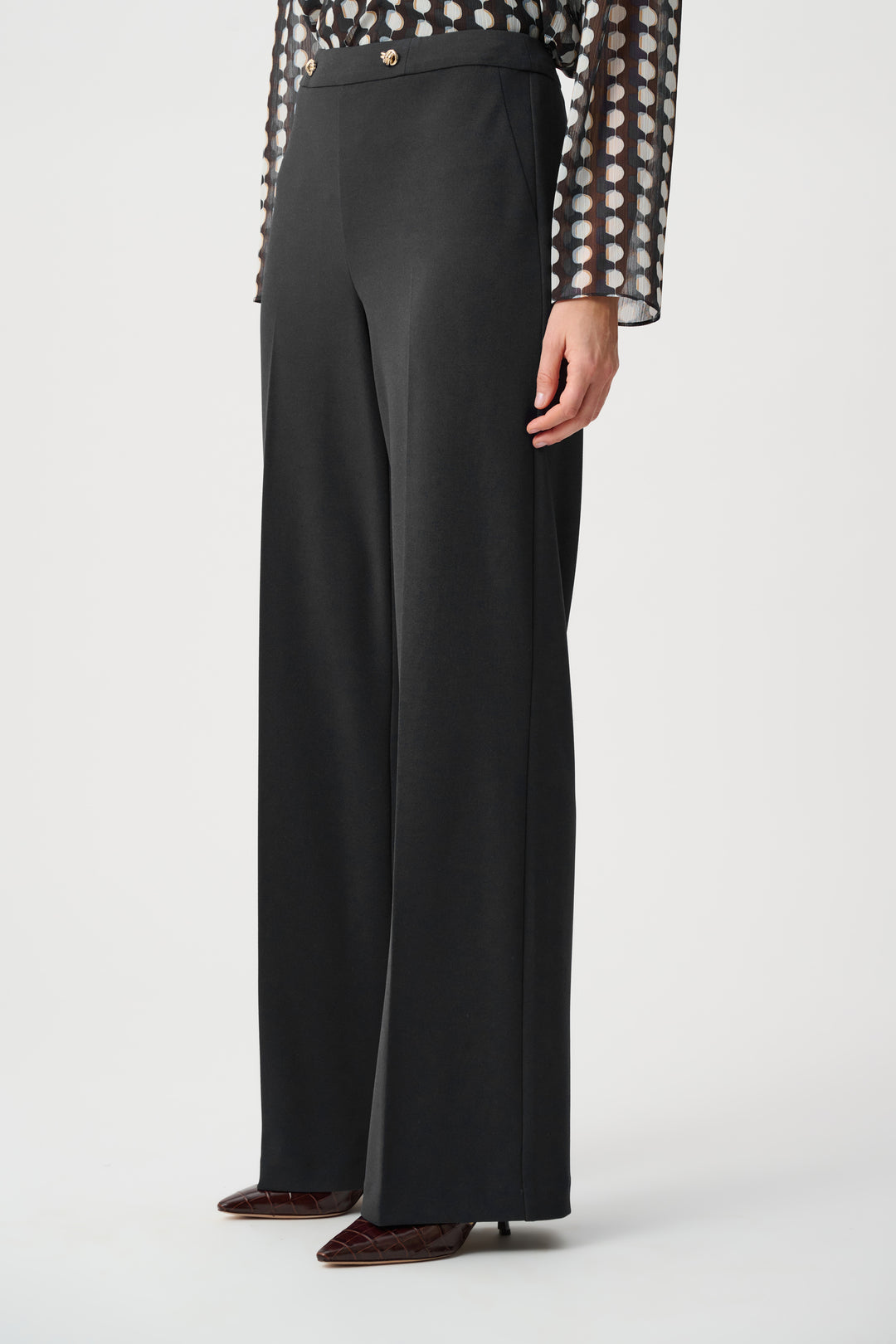 Scuba Crepe Wide Leg Pull-On Pants Style 263090
