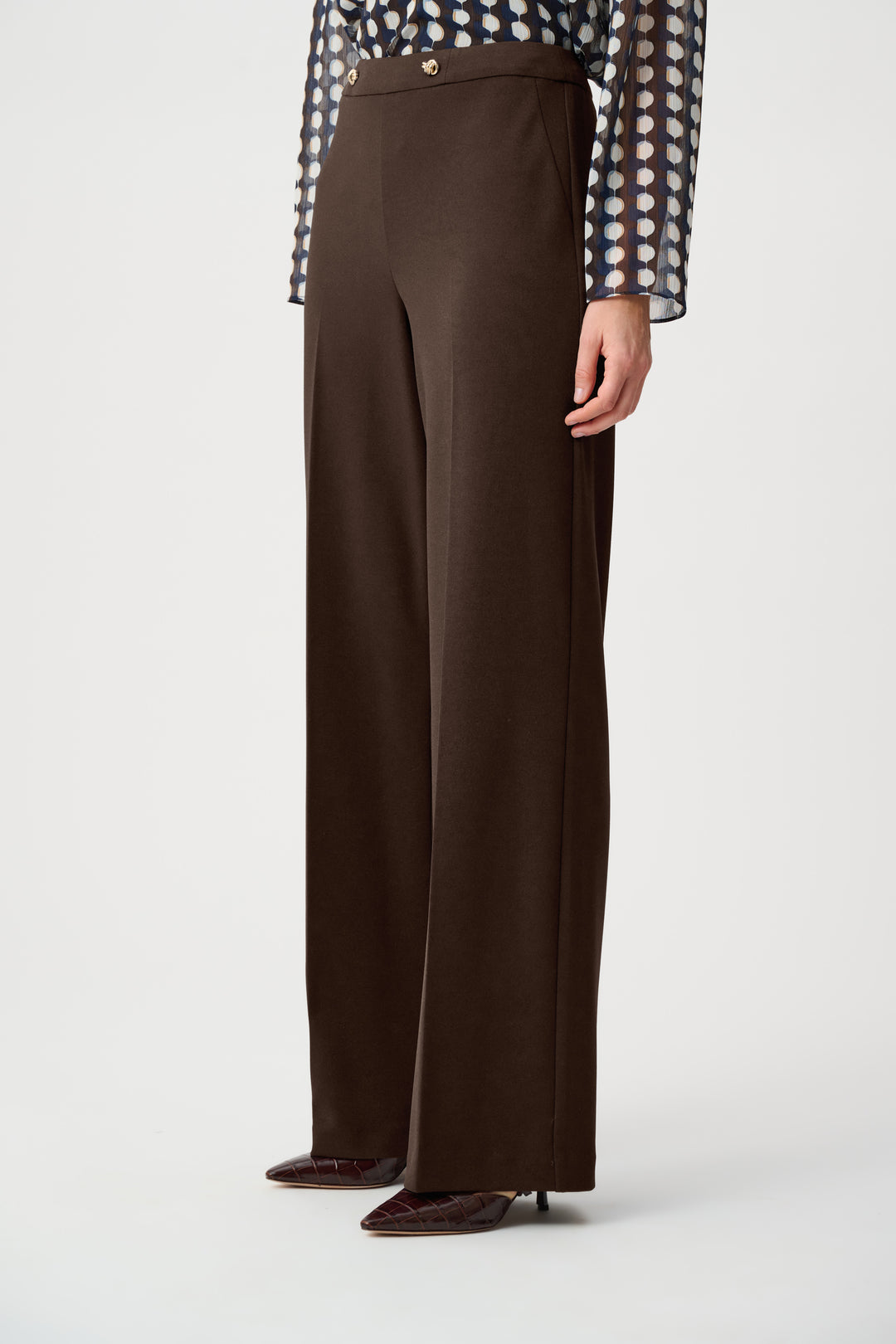 Scuba Crepe Wide Leg Pull-On Pants Style 263090