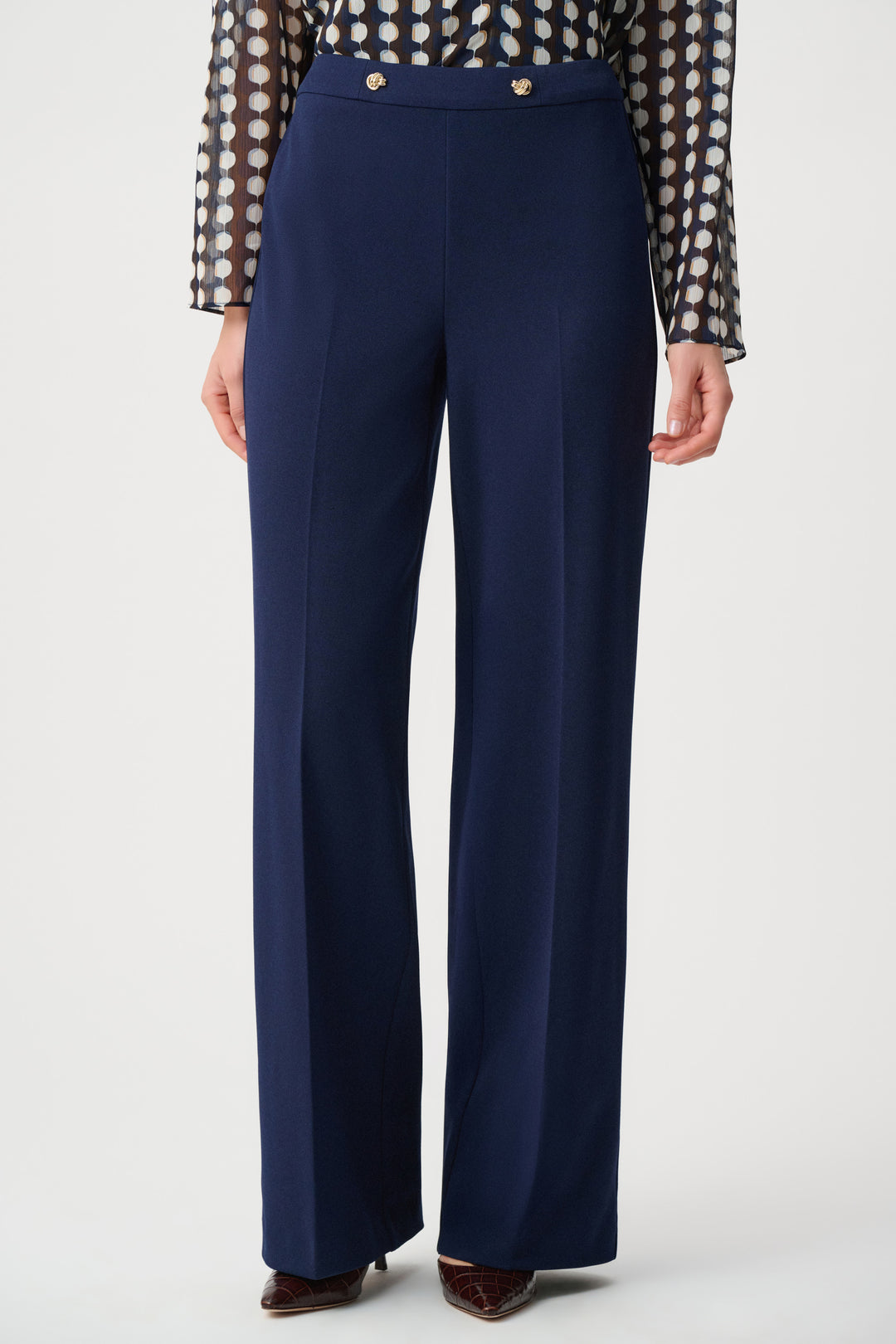 Scuba Crepe Wide Leg Pull-On Pants Style 263090
