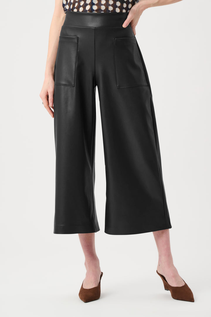 Leatherette Pull-On Culotte Pants Style 263096