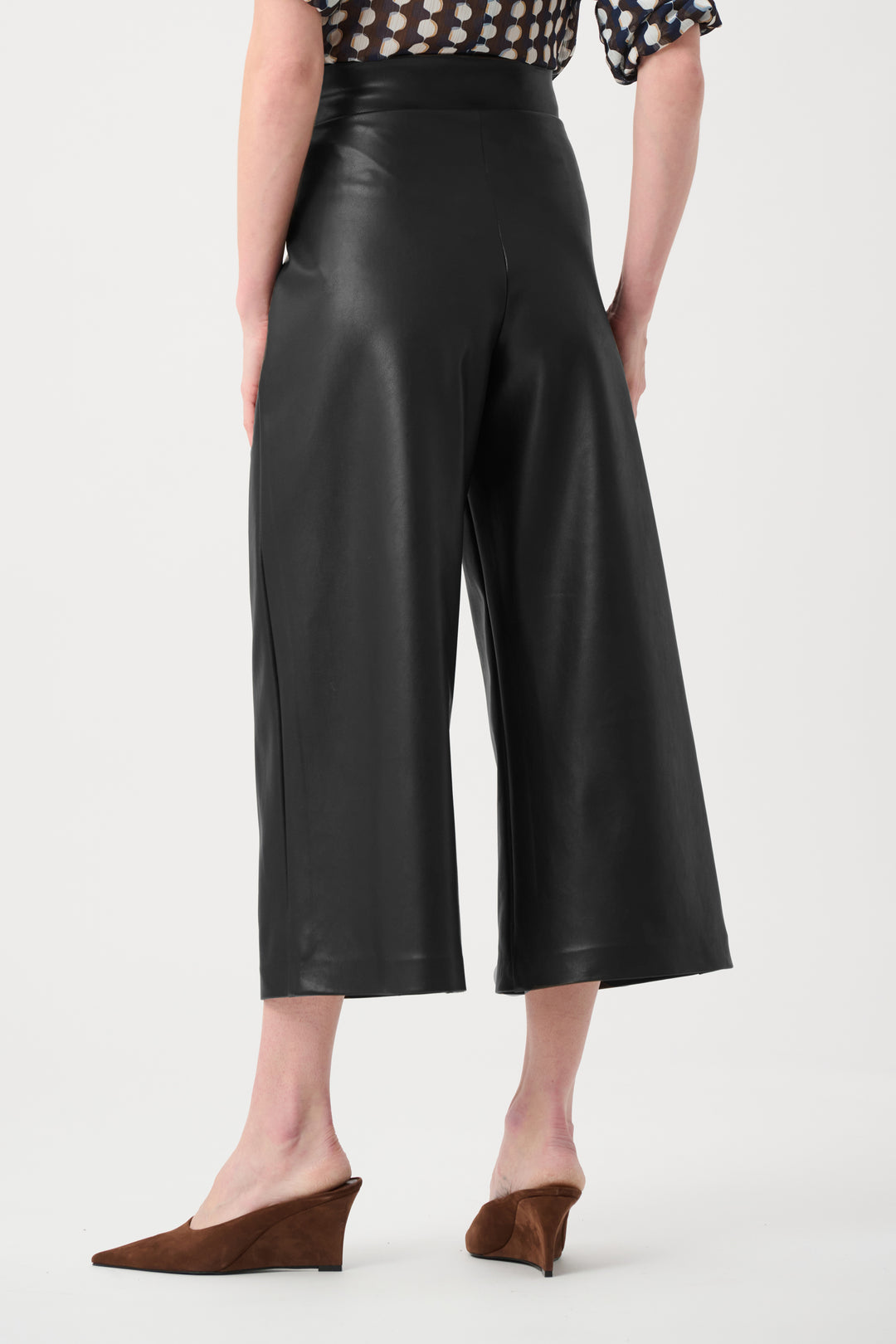 Leatherette Pull-On Culotte Pants Style 263096