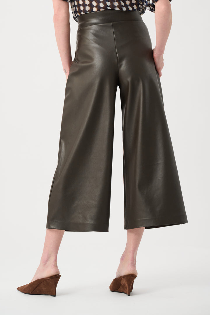 Leatherette Pull-On Culotte Pants Style 263096