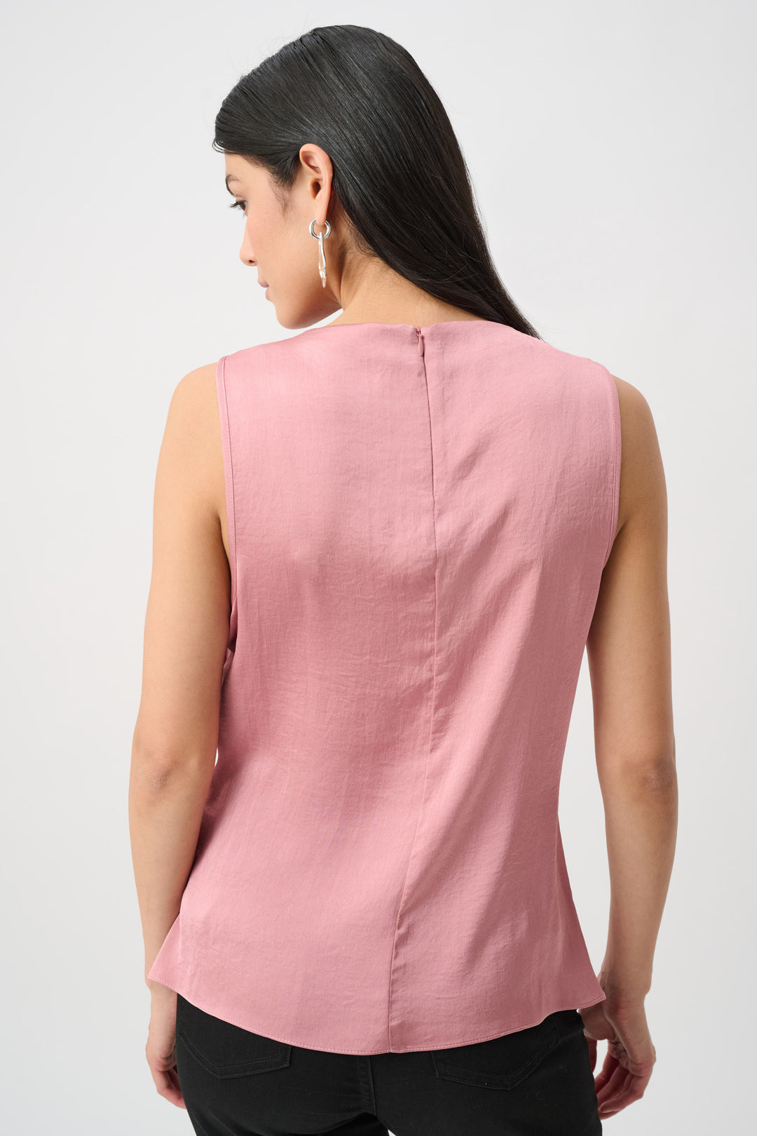 Recycled Satin Sleeveless Cowl Top Style 263098