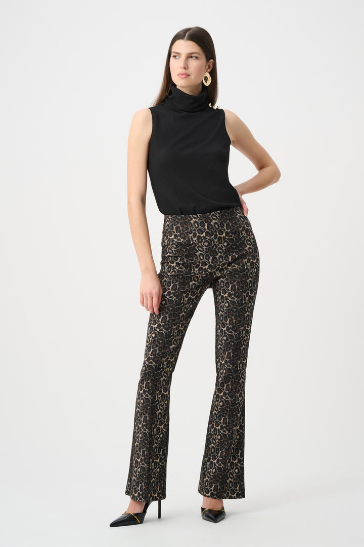 Jacquard Sweater Knit Fitted Turtleneck Top Style 263101