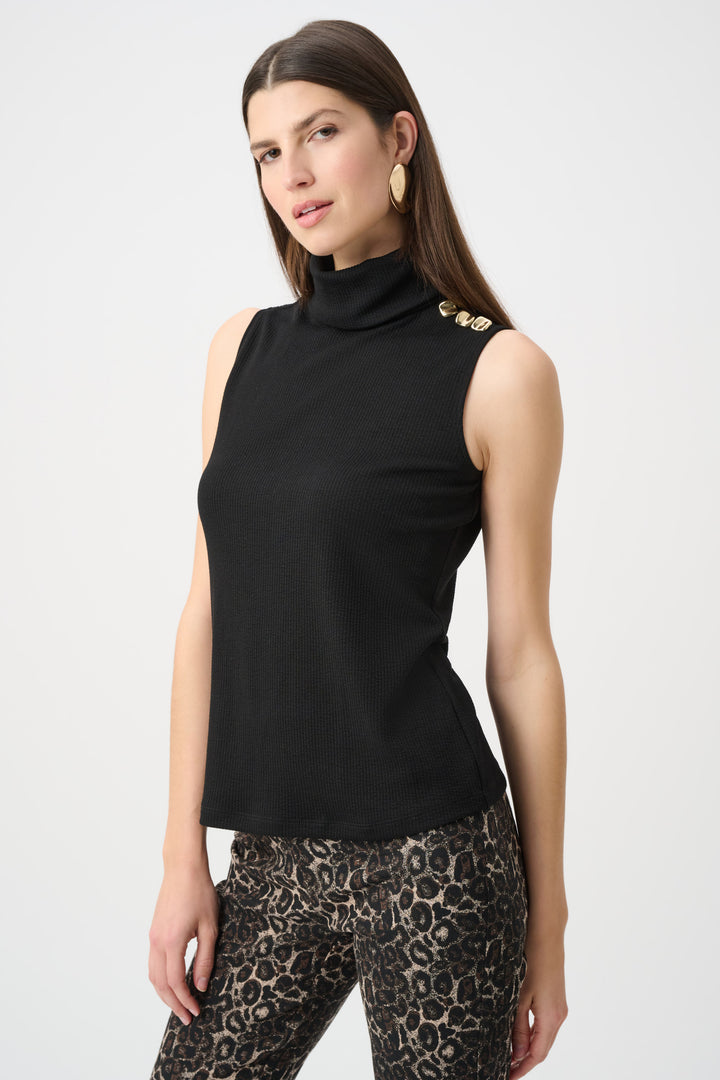 Jacquard Sweater Knit Fitted Turtleneck Top Style 263101