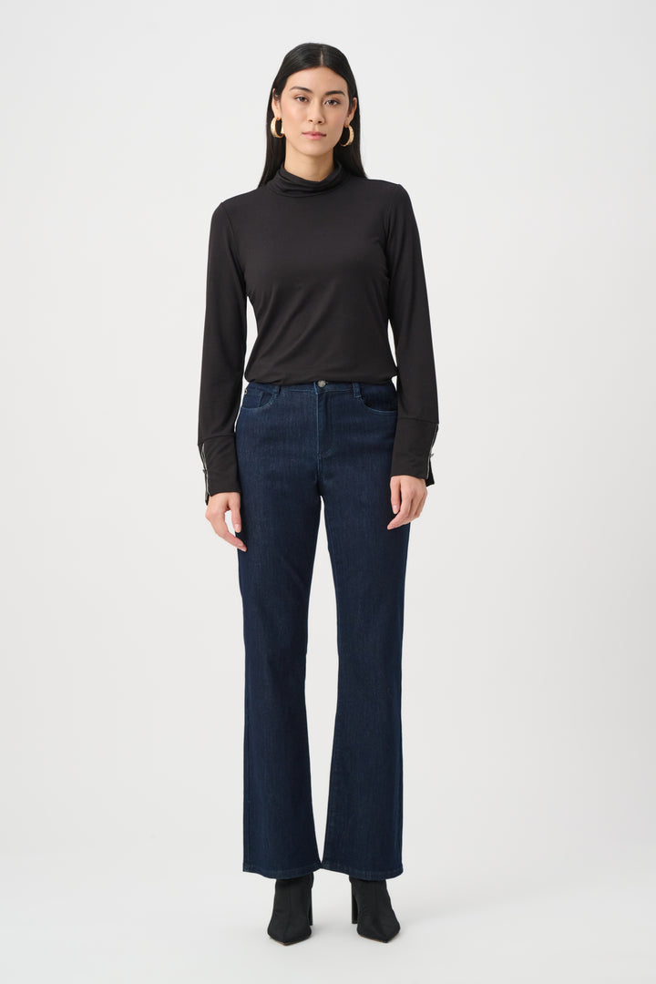 Jersey Fitted Mock-Neck Top Style 263103