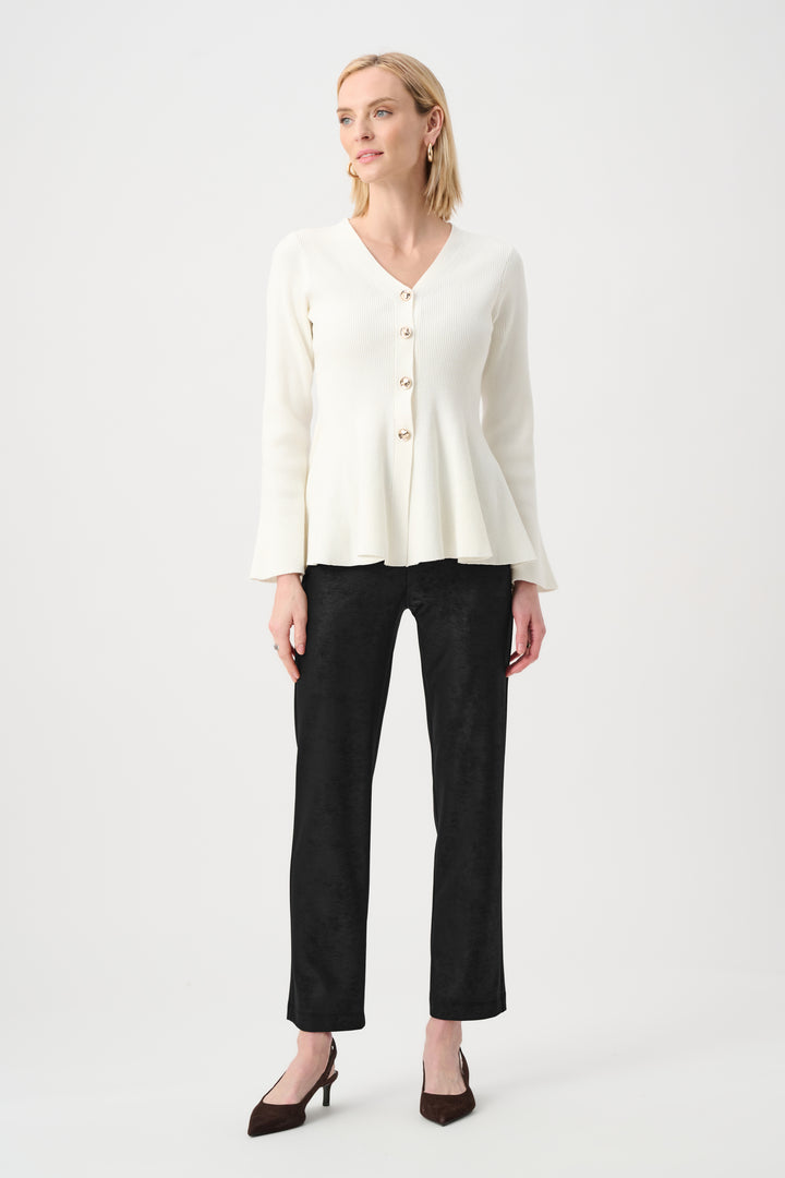 Foiled Silky Knit Straight Pull-On Pants Style 263104