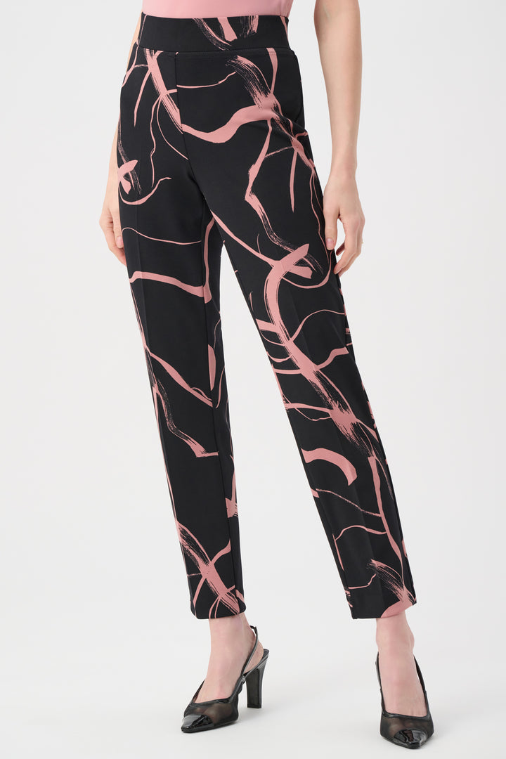 Silky Knit Abstract Print Straight Pull-On Pant Style 263119